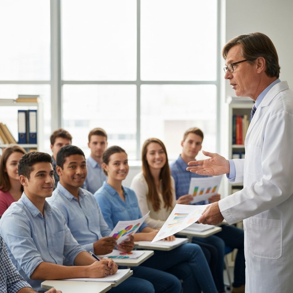 Преподаватель проводит занятие с материалами программы