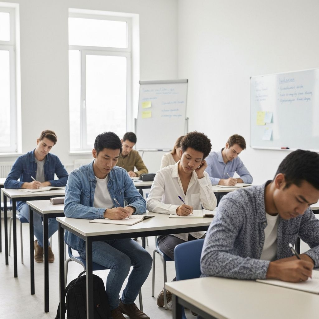 Аудитория журналистского класса с учащимися за партами