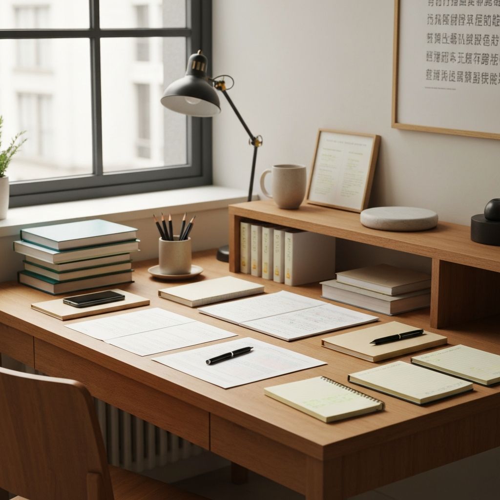 Редакционный стол с материалами и заметками